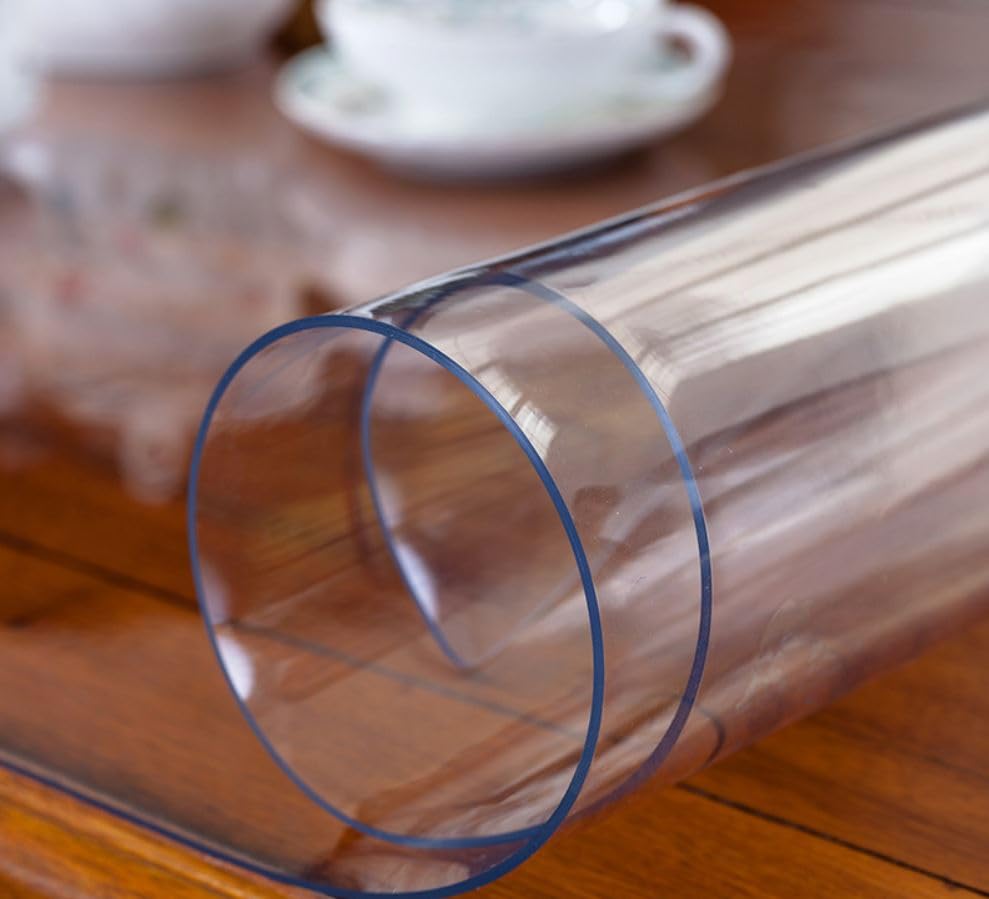 Shumaxx Clear PVC Vinyl Sheet, 650GSM, Heavy-Duty Reinforced, All-Weather Outdoor Fabric (Clear, 2 Meter x 1.40 Meter)