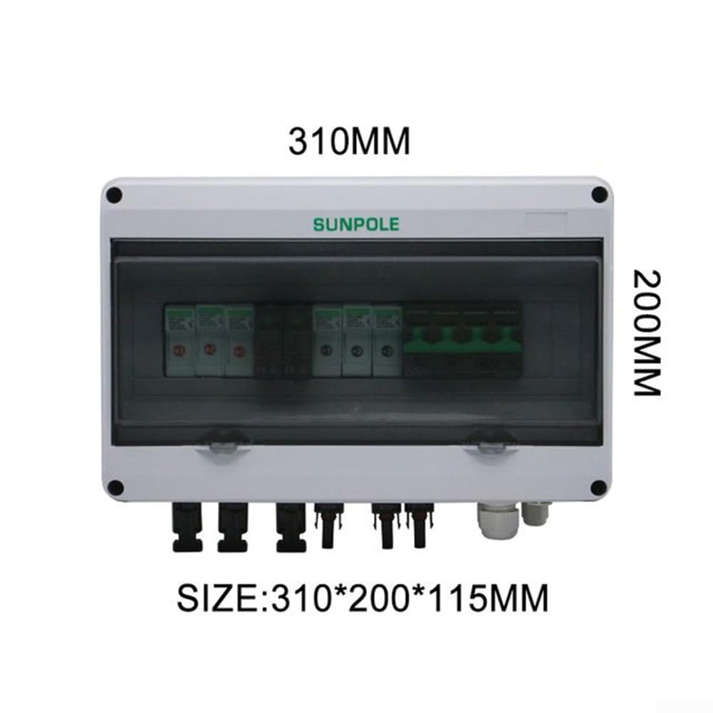 3 String Solar PV Combiner Box 1000V 3 En 1 Out Solar Photovoltaic Array Plástico al aire libre IP65 IMPERMEABLE