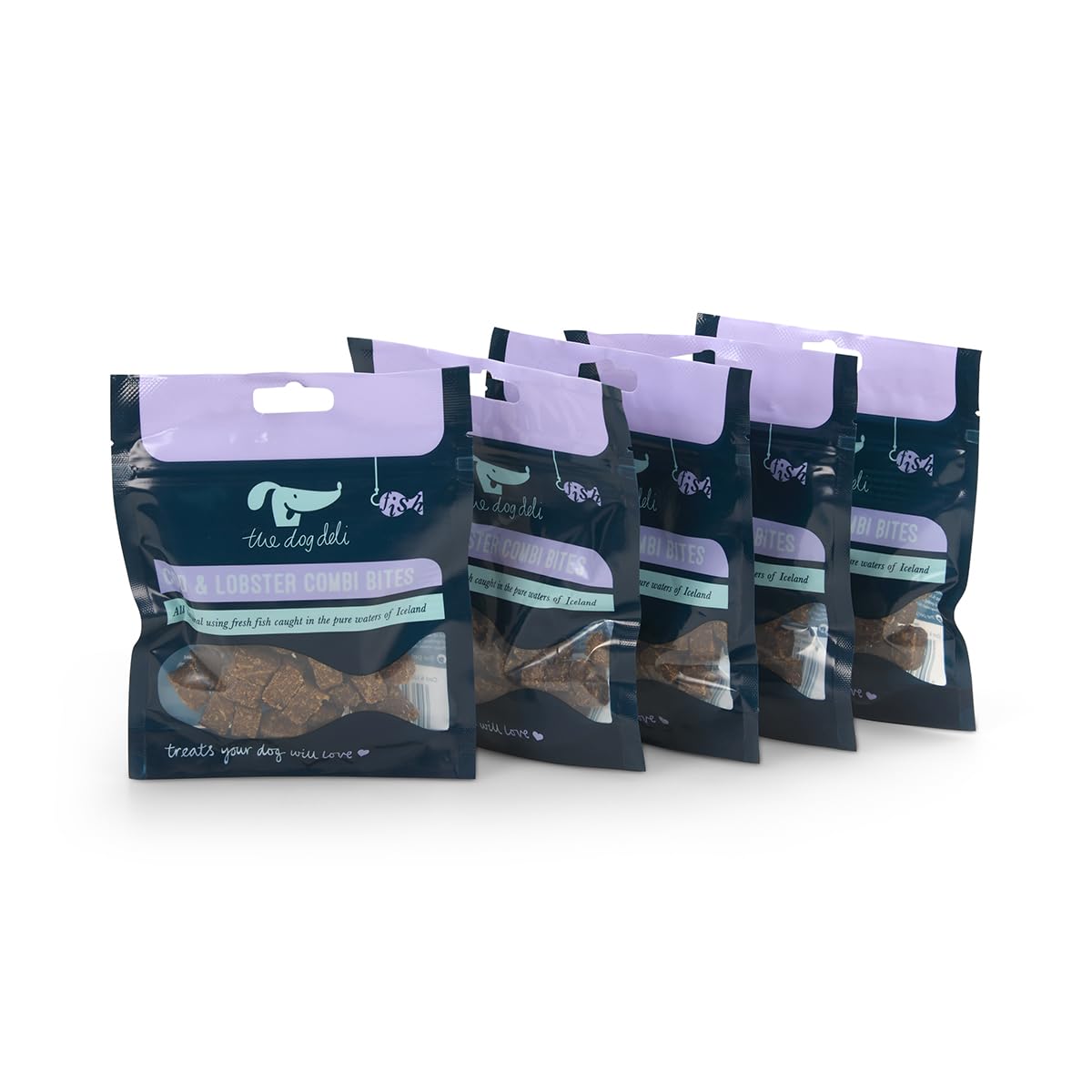 Petface Cod & Lobster Combi Bites Dog Treats, Natural & Hypoallergenic, 60 g (Pack of 5), 1 count (Pack of 5)