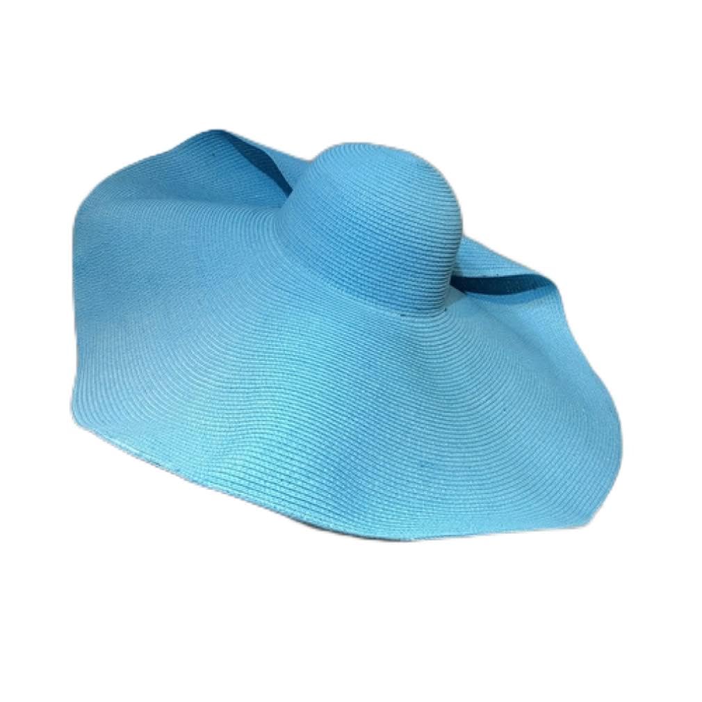 25 centimetri di grandi dimensioni pieghevoli cappelli da spiaggia da viaggio per le donne cappello di paglia a tesa larga grande signora protezione UV cappello da sole cappello da sole all'aperto