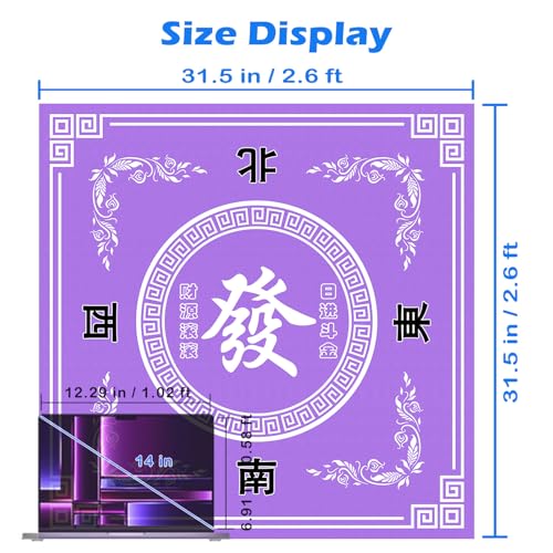 Mahjong Mat tapete para mesa 31.5 in x 31.5 in miniatura 6