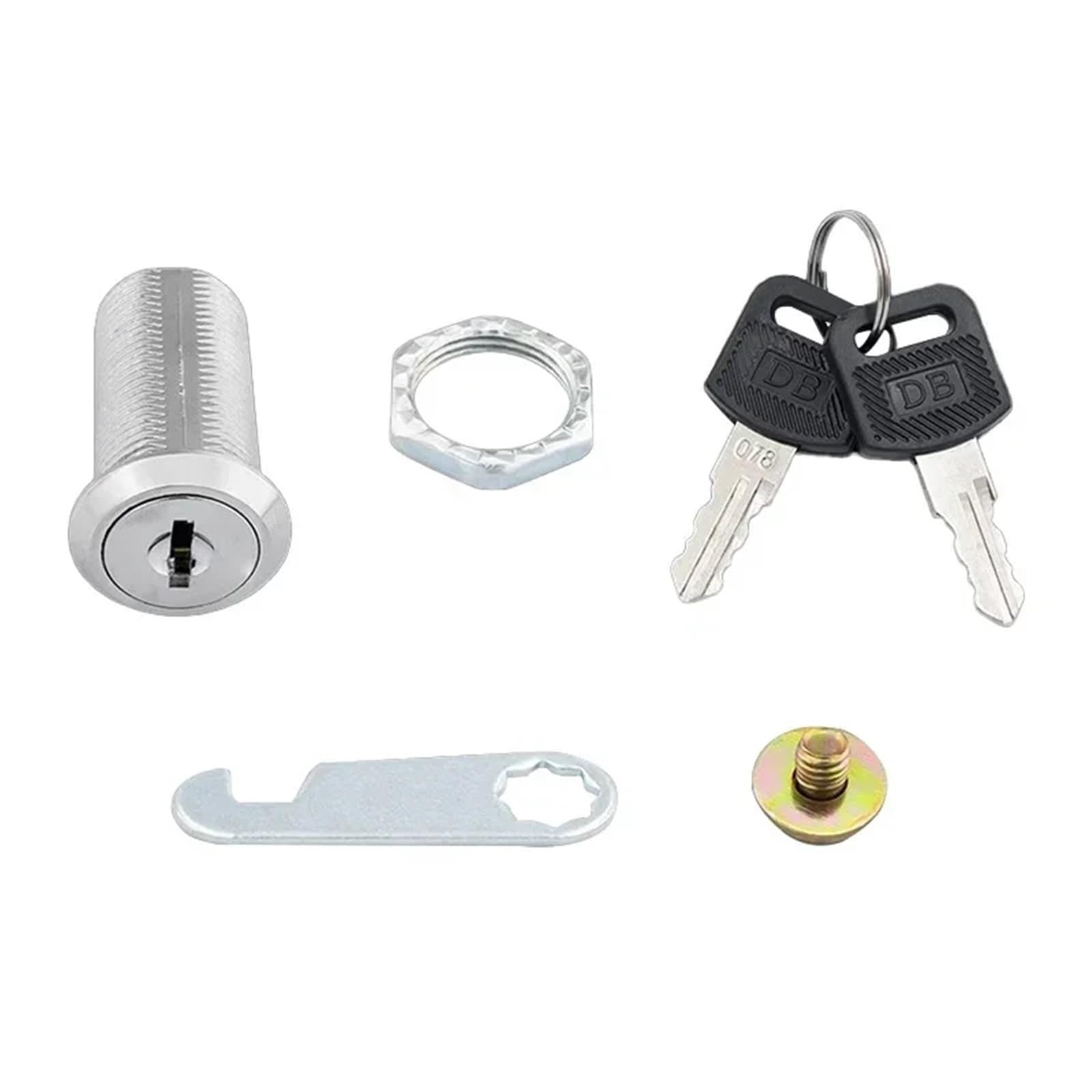 5 cerraduras de seguridad de metal para gabinete, cerradura de leva con llaves, cerradura de buzón de seguridad, cajón (amarillo)