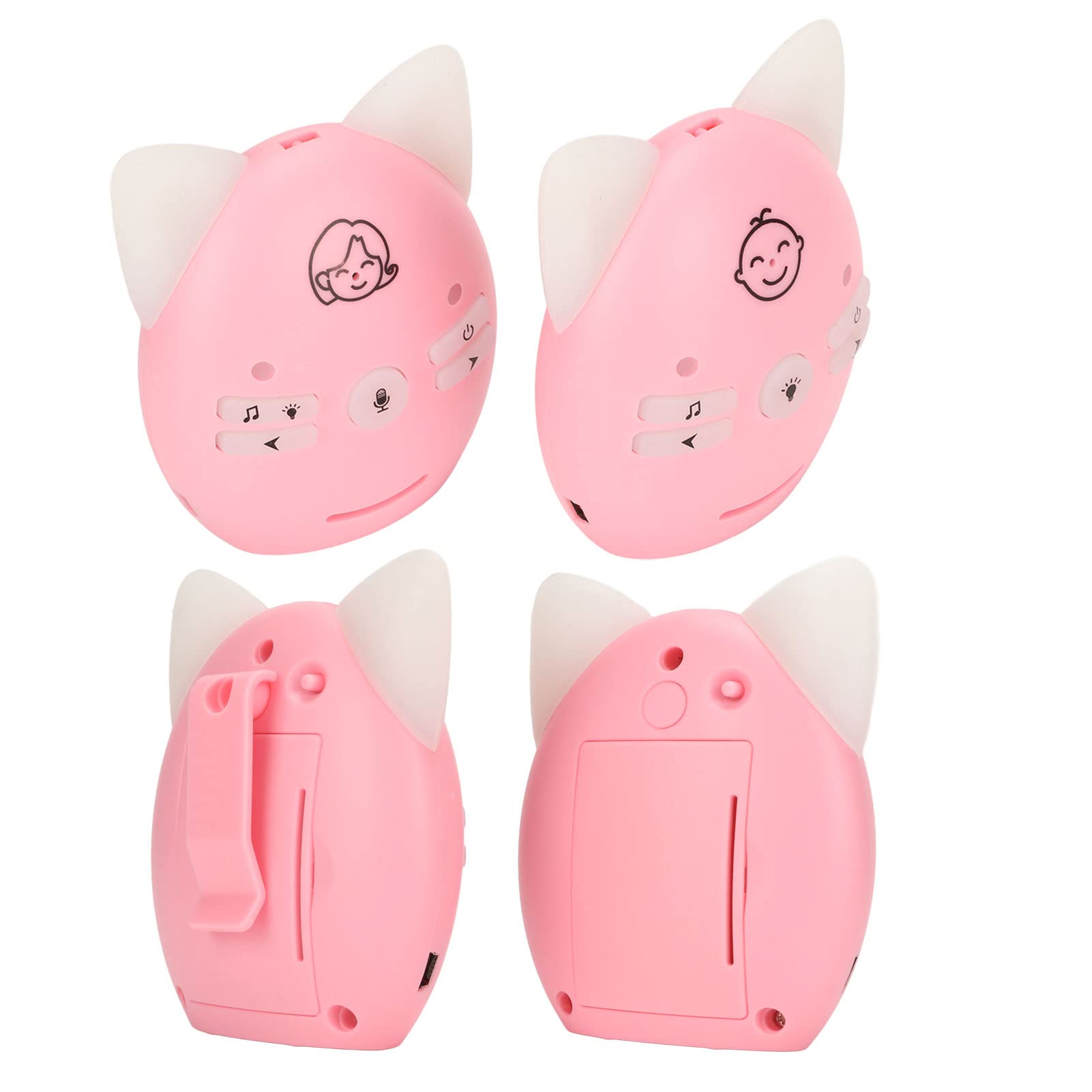 Baby Wireless Two Way Voice, Easy Carry 10dBm Audio Baby Monitor Suono Chiaro per la Casa (Rosa)