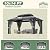 Polar Aurora Gazebo 10'x14' Outdoor Gazebos Hardtop Grill Gazebo Aluminum Galvanized Steel Double Roof Outdoor Gazebos Pergola Include Curtain and Netting for Backyard, Patio, Lawn