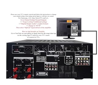 IDOLmain 6000W Professional Karaoke Digital Mixing Amplifier with Optical |Bluetooth|Recording Plus Dual Loudspeakers, and Wireless Microphones Karaoke System