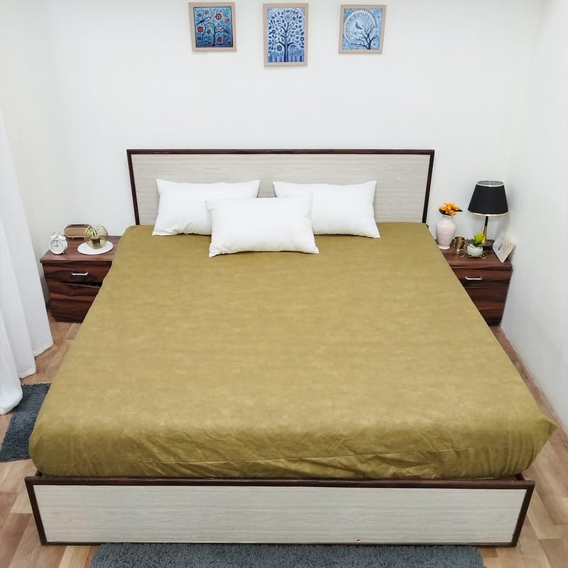 Image of Premium 100 Percent Waterproof Mattress Protector with Elastic Non-Woven | Hypoallergenic Mattress Cover Soft Elastic Bed Protector for King Size Bed 72x72 Inch Fit On 10 Inch 6X6 Feet, Taupe