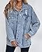 LifeShe Women's long oversized denim jacket boyfriend ripped distressed jean jackets coat