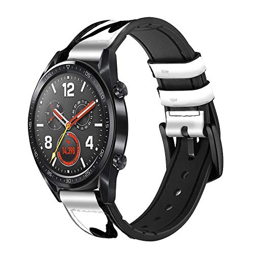 CA0306 Mountain Climber Leather & Silicone Watch Band 22mm