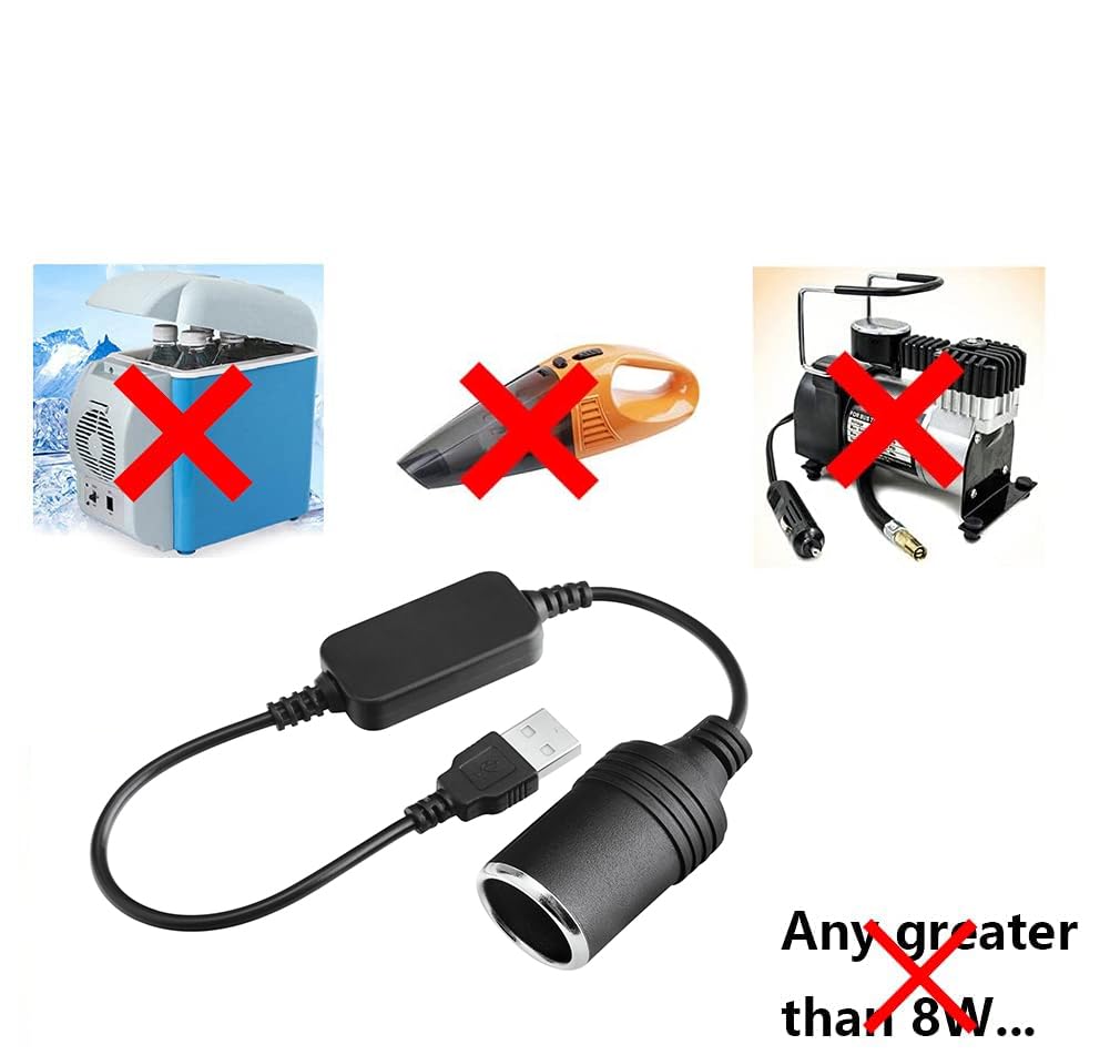 Amazon.com: K-MAINS 5V USB A Male to 12V Car Cigarette Lighter Socket  Female Converter for Car Cigarette Lighters DVR Dash Camera : Electronics