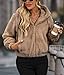 Vipwest Women's Plus Size Faux Fur Short Coat Autumn Over Sized Sherpa Shacket Shaggy Fleece Jacket (Camel, 2X-Large)