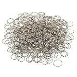 PATIKIL Mini Split Rings, 500 Pack 11mm/0.4' OD Split Circular Ring Stainless Steel Clip Ring for Fastening Chandelier Crystal Lamp Accessories, Silver