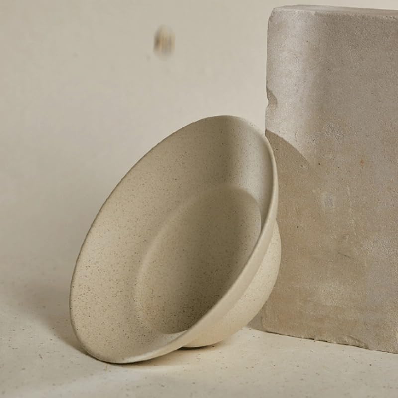 Retro Mouthed Deep Ceramic Bowl Tableware Soup Fruit Salad Hat