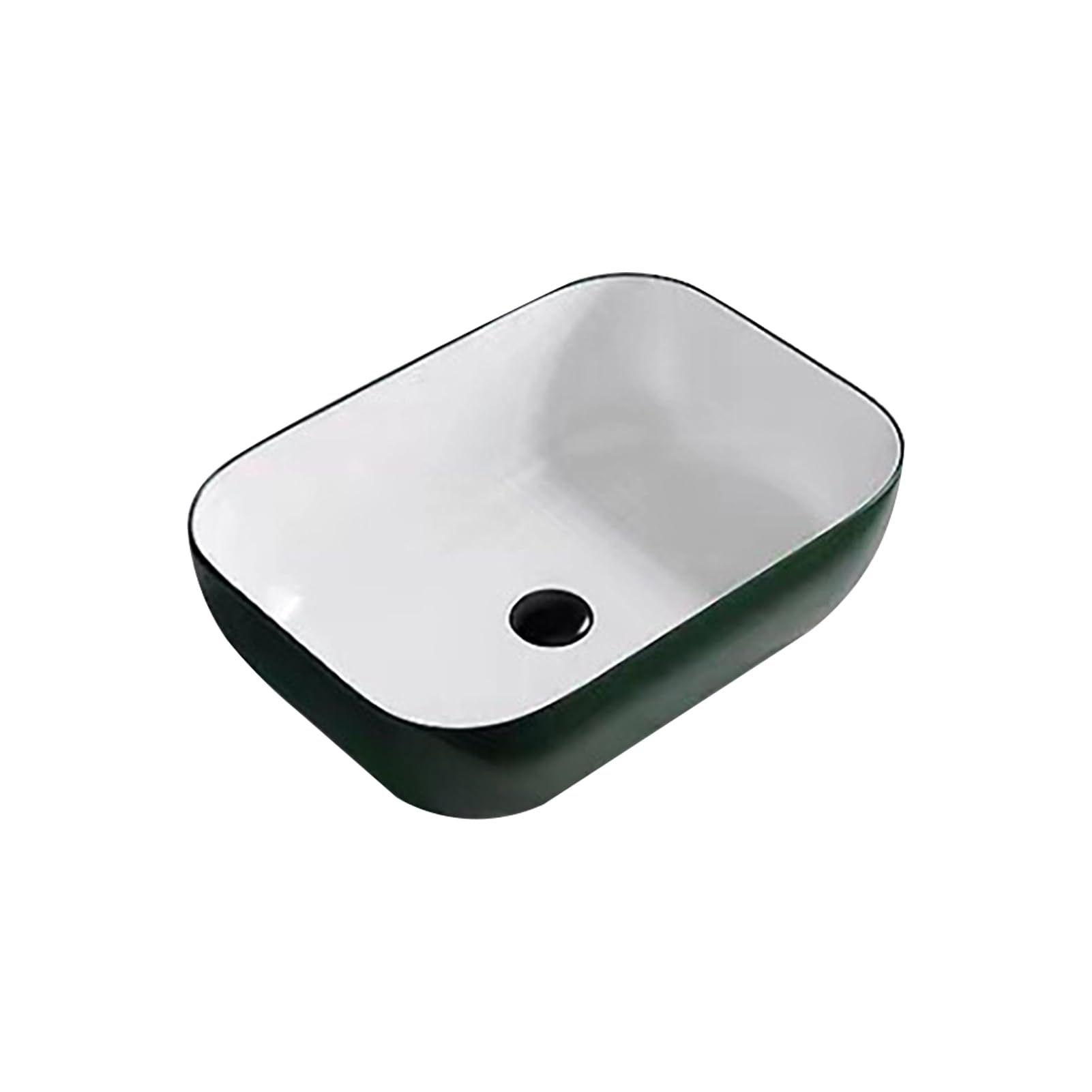 ASerZenith Bathroom Vessel Sink Ceramic, Modern Above Counter Sink Bowl Smooth Surface, Vessel Sink Basin Classic Look, Easy To Install, For Bathroom, Powder Room, Cloakroom(A-Without Faucet)