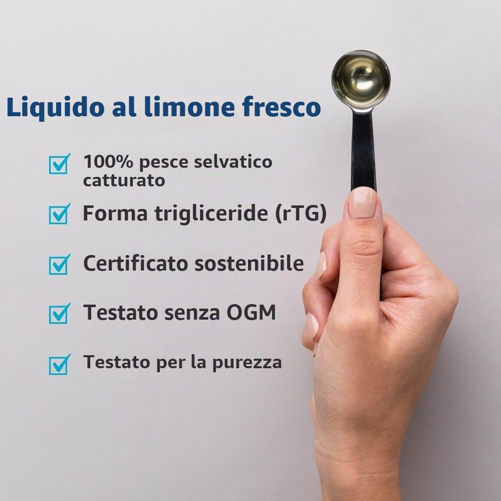 Nordic Naturals Ultimate Omega, Omega-3 EPA DHA - Sostegno per un cuore sano - Sapore di limone 119ml