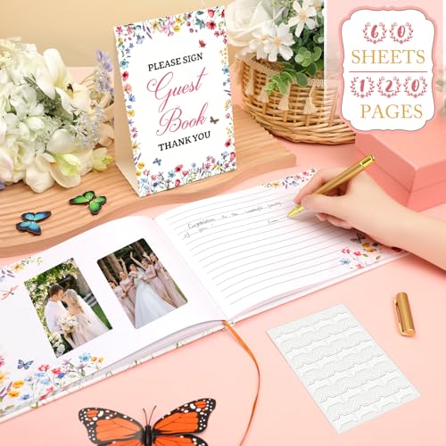 Libro de invitados de boda Engrowtic que evita hojas vacías con cartel 3