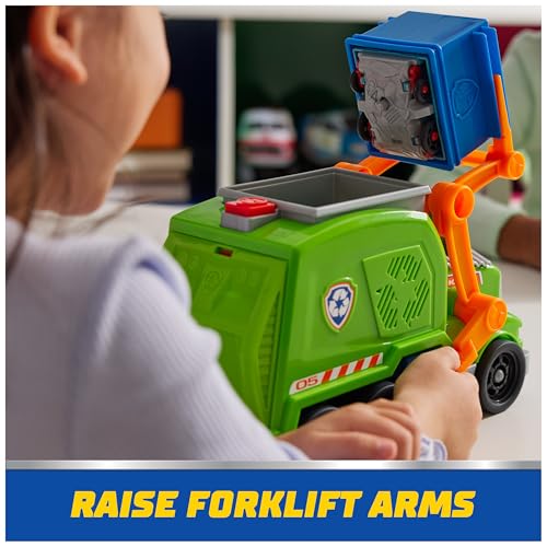 Paw Patrol Pat Patrouille Camion de Recyclage Rocky 75% Plastique Recyclé Camion Enfant Et 1 Figurine Véhicule Voiture Pat Patrouille Véhicule Jouet Enfant et + - vue 5