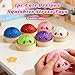 Dumpling Squishies,3.4inch Colorful Dumpling Stress Balls, Fidget Sensory Toy, Squeeze Dough Ball Stress Relief Hand Toys with Food Steamer, Dumpling Squishy Mystery Box, 6 Colors Random(1pack)