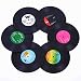 Ankzon Coasters for Drinks with Gift Box - Set of 6 Colorful Retro Vinyl Record Disk Coasters with Funny Labels-Prevent Furniture from Dirty and Scratched-4.2 Inch