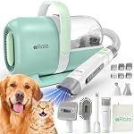 Afloia Dog Grooming Kit & Vacuum, Professional Clippers & Brush for Shedding, Electric Clipper for Cat Green
