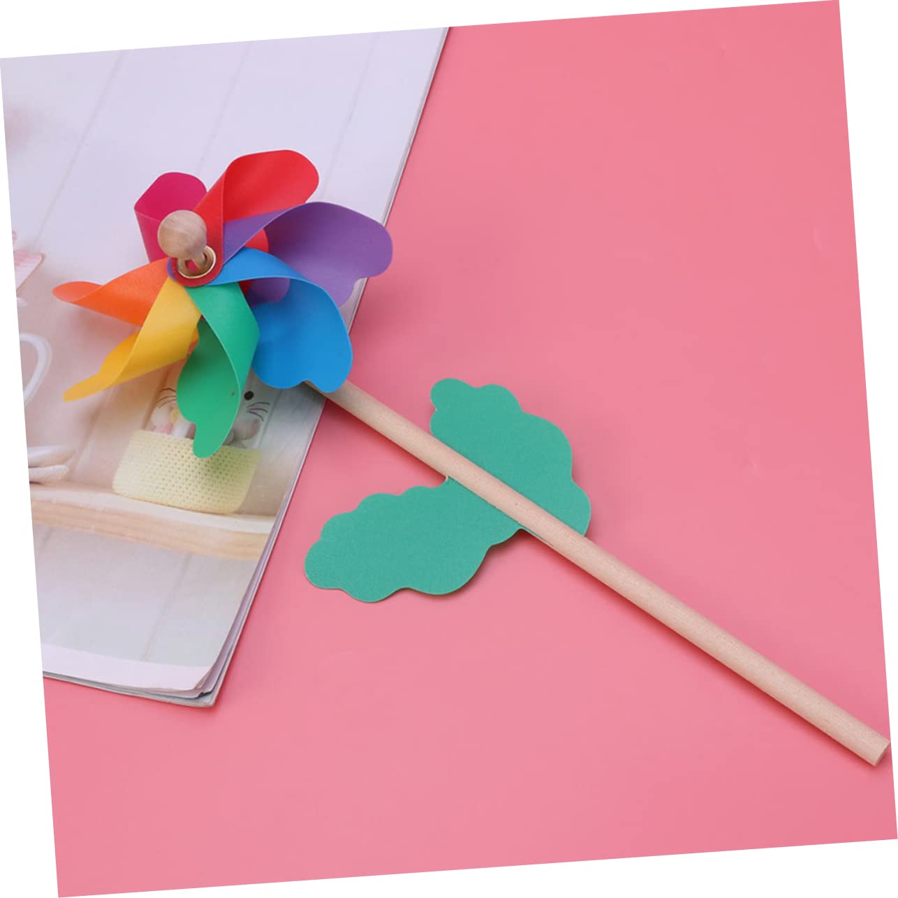 12 Pezzi Girandole Per Bambini Da Giardino Girandole Di Plastica Arcobaleno Mulini A Decorazioni Per Bambini