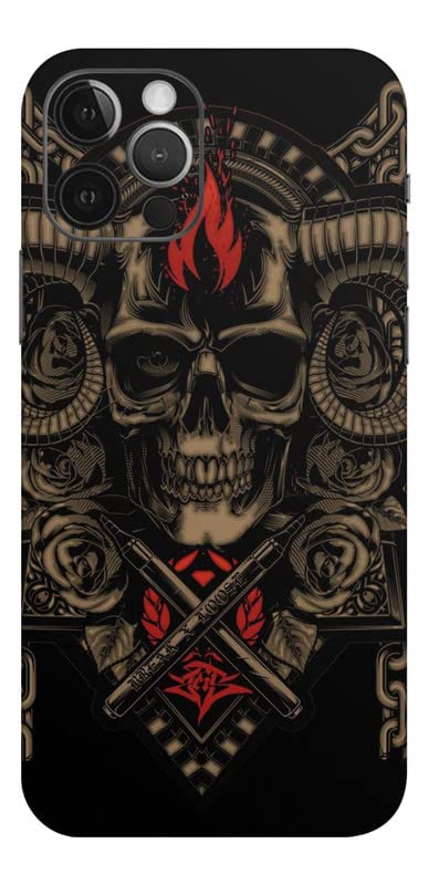 Image of Mobile Skin Sticker Compatible with Apple iPhone 12 Pro Skin Not Back Cover, Camera & Back Protector Mobile Skin Wrap; iPhone 12 PRO-KE-101