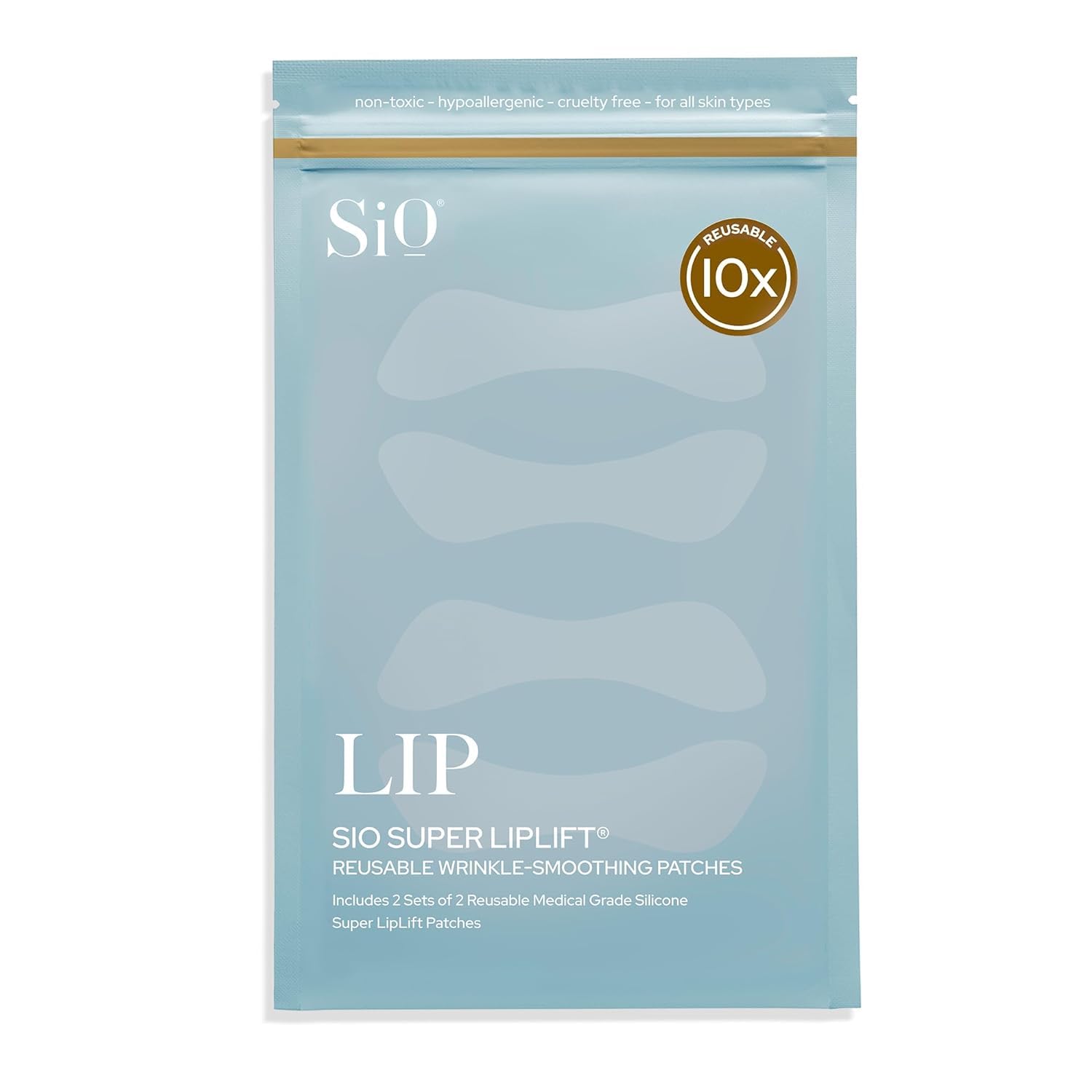 SiOBeauty Super Liplift | Smile & Lip Anti-Wrinkle Patches 4 Week Supply | Overnight Smoothing Silicone Patches For Lip & Smile Wrinkles And Fine Lines 4 Patch Pack
