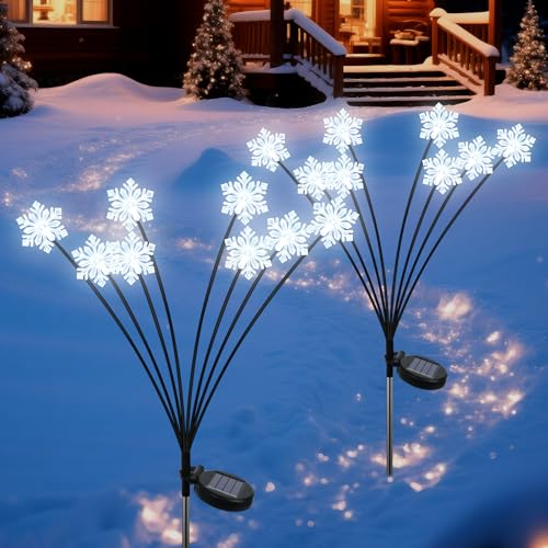 Qoosea Solarleuchten für Außen Garten, 2 Stück Solar...