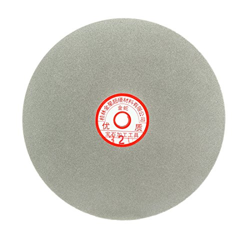 sourcingmap 200mm 8-inch Grit 320 Diamond Coated Flat Lap Disk Wheel Grinding Sanding Disc, 320 Grit