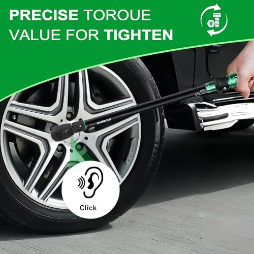 Uharbour Split Beam Torque Wrench 1/2 Drive, 30-250 ft.lb Split Beam Torque Wrench, 1/2 Drive with Flexible Head, Suitable for Car, Motorcycle by Uharbour - Image 7
