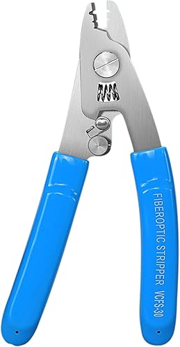 Duogalia -VCFS-30 - Pelador de fibra óptica de 3 puertos con mango de 6 pulgadas - Llave hexagonal ajustable para chaqueta amortiguador y pelado de