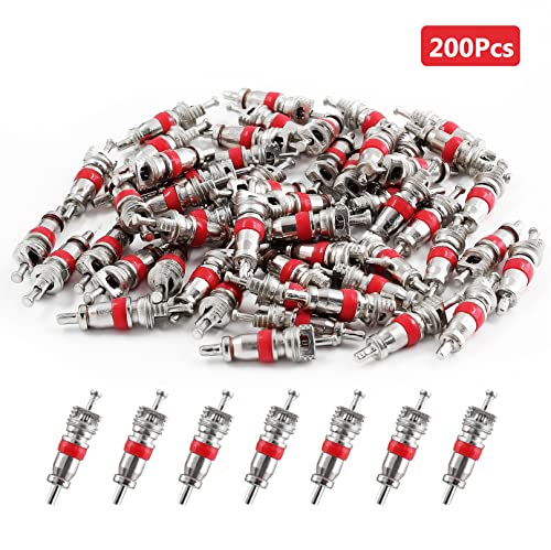Image of 200Pcs Tire Tyre Valve Stem Cores Replacement, Universal Valve Cores for Car Truck Motorcycle Bicycle