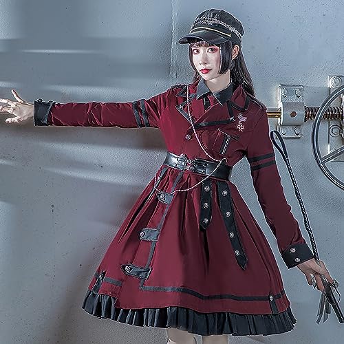 Military Lolita Cape Women Cloak Black Victorian Dress Outerwear Gothic Cape Coat Girls(Color:Red,Size:Small) steampunk buy now online Military Lolita Cape Women Cloak Black Victorian Dress Outerwear Gothic Cape Coat Girls(Color:Red,Size:Small) steampunk buy now online