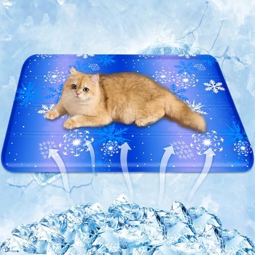 （01:30時点） Paerduo ペット用冷却マット40*50cm 二重構造 防水加工 クールマット 犬・猫用 八つ折り畳めるひんやりマット 無害ジェル 接触冷感 冷却ジェルマット 省エネ 水洗い可 熱中症対策 小・中型犬 猫 ウサギなどのペットに対応可能 人間用にも(長方形, S(40*50cm))