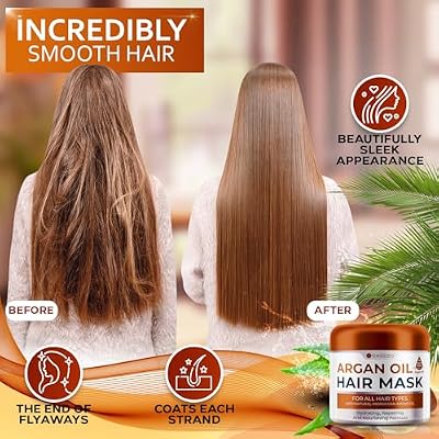 BELLISSO Moroccan Argan Oil Mask and Moroccan Argan Oil Hair Serum