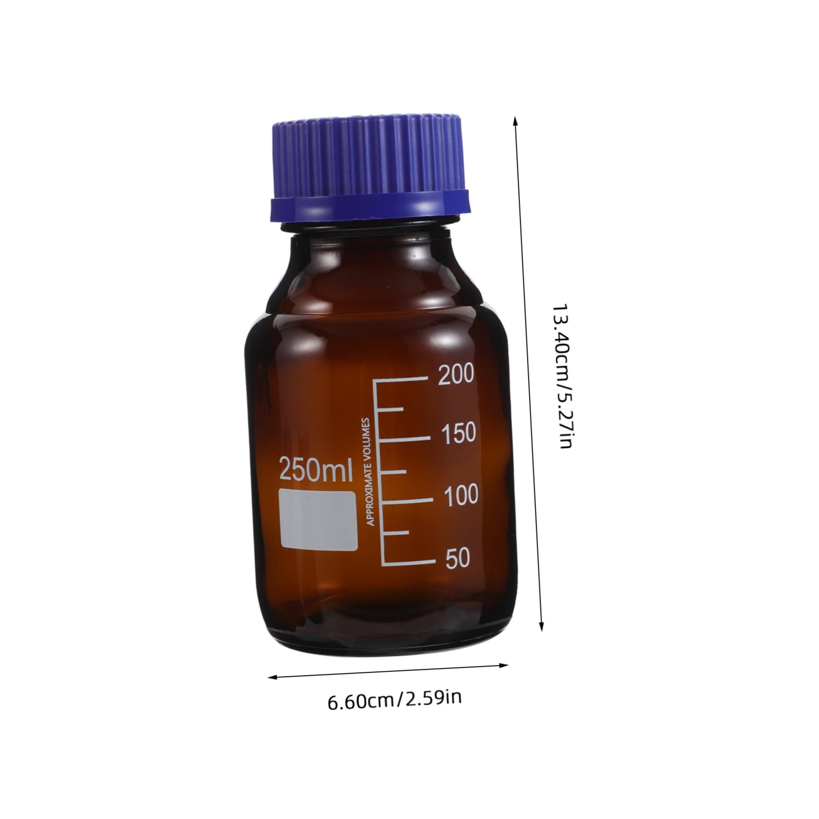 ABOOFAN 3pezzi Bottiglie in Vetro Per Reagenti Contenitori Ermetici Da Laboratorio Con Graduazioni Chiare Per Conservazione Di Campioni e Reagenti Chimici