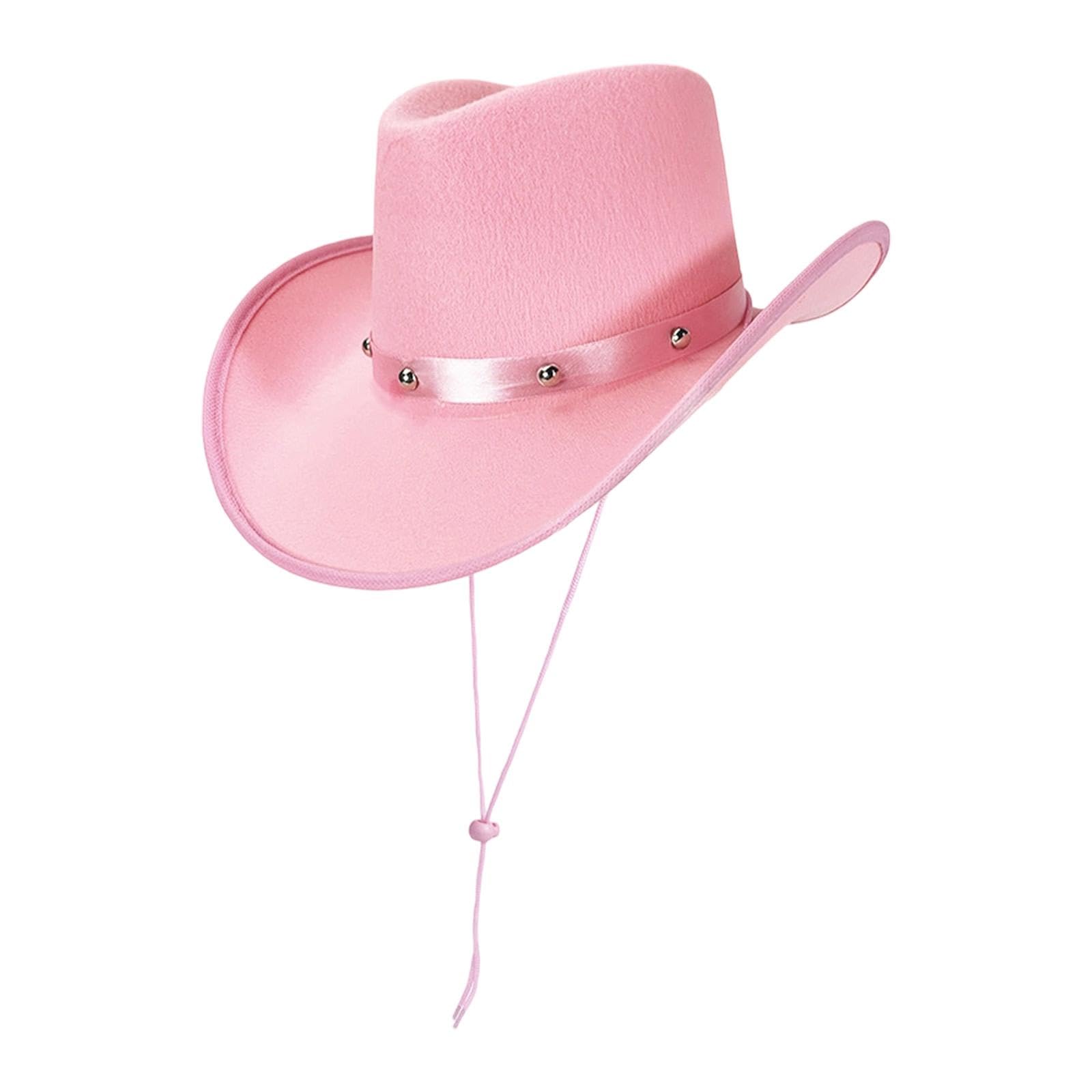 MERISHOPP®Cowboy Hat Decorative Trendy Cowgirl Hat for Music Festival Concerts Wedding Pink|Clothing, Shoes & Accessories|Womens Accessories|Hats-image-46