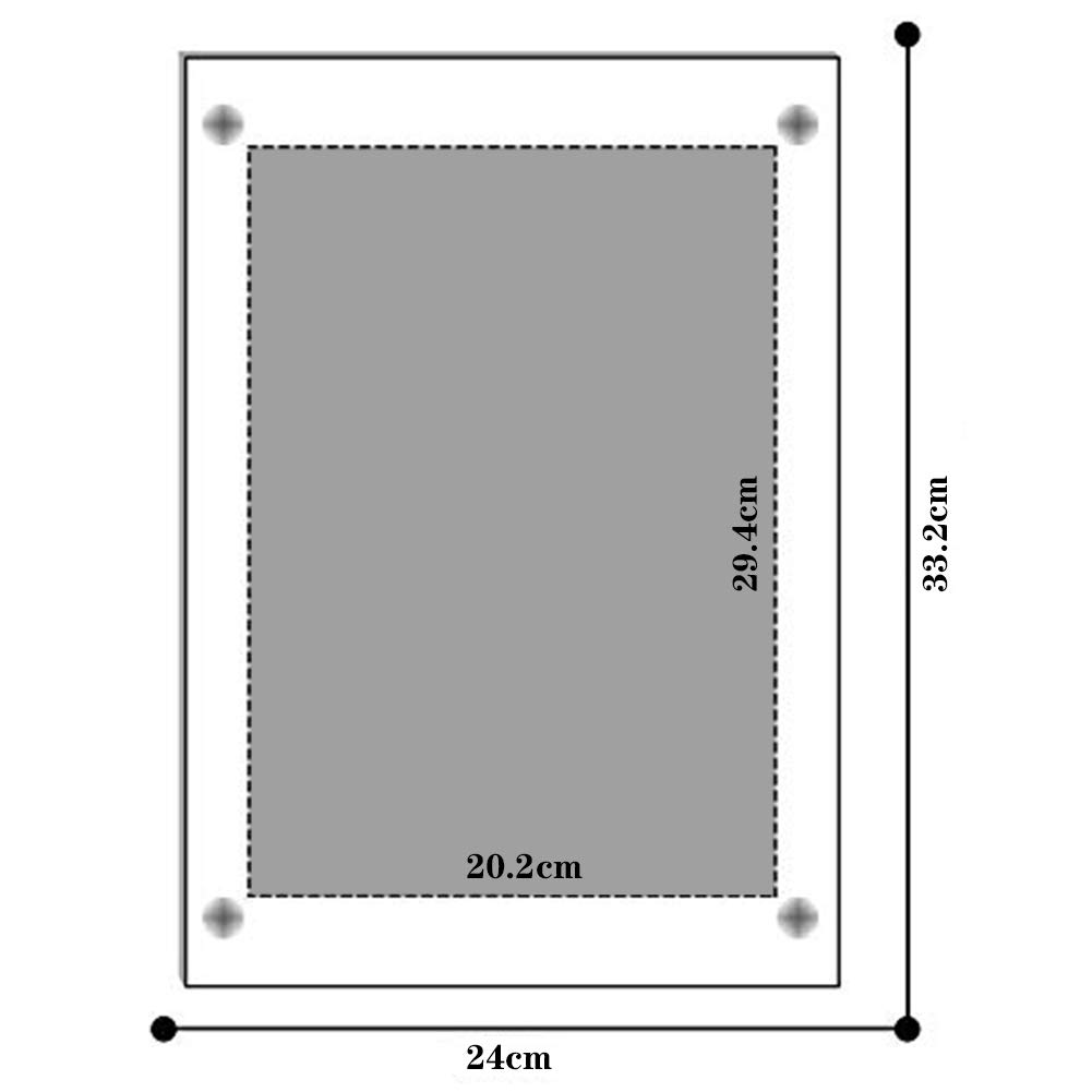 4枚　アクリル額　①G5②G1③灰色④茶色　外寸法　350×450×25㎜ 写真用額縁 713/黒 写真B4（364×257mm） 前面UVカットアクリル