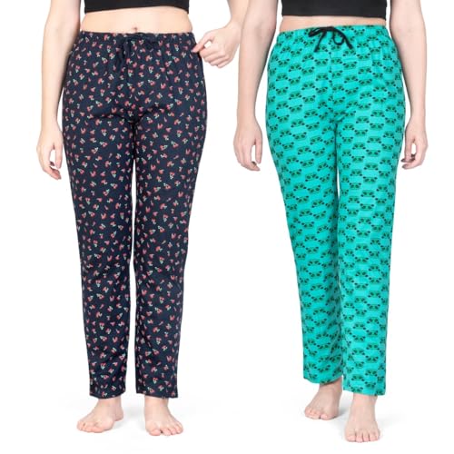Image of ARIEL Women's Cotton Printed Pyjama pack of 2