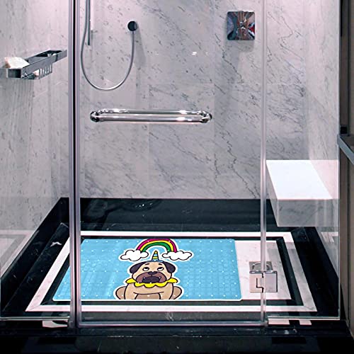 Tapis de bain antidérapant avec ventouses et évacuation d'eau rapide - 6