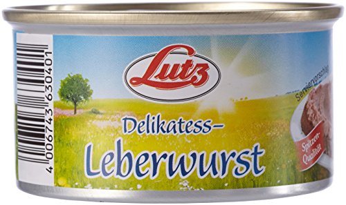 Lutz Delikatess Leberwurst, 12er Pack (12 x 125 g)