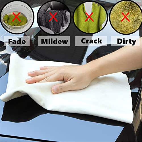 Turnart Auto Reinigungstuch Fensterleder Autoleder Tücher aus echtem Leder (S/50×40cm)