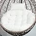 Ronde Coussin Fauteuil Papasan en Rotin, Coussin Fauteuil Chaise Suspendu Oeuf Exterieur Jardin, Coussin Transat Balancelle Jardin 120cm/47in (Blanc)