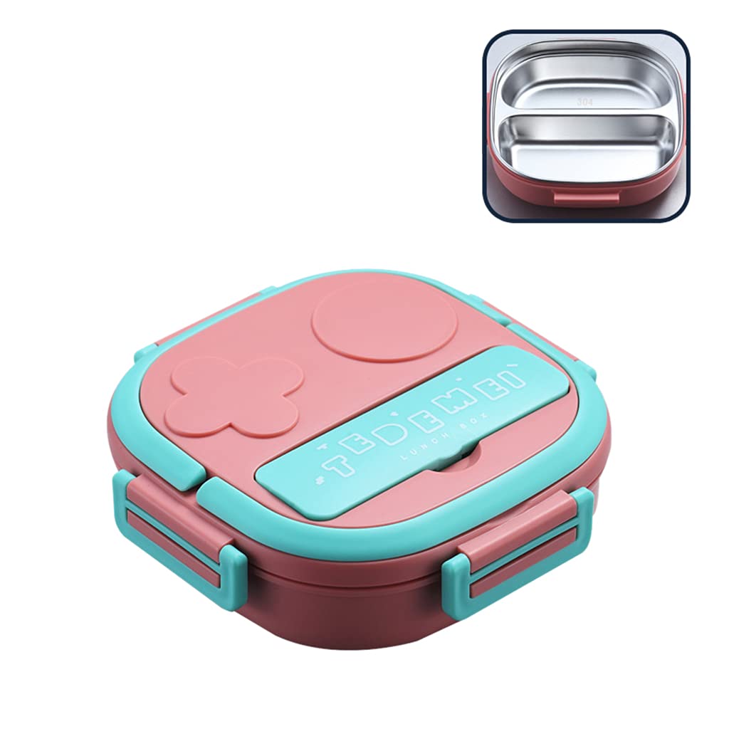 Kinder Lunchbox Aus Edelstahl - 3-Fach Mit Süßen Motiven