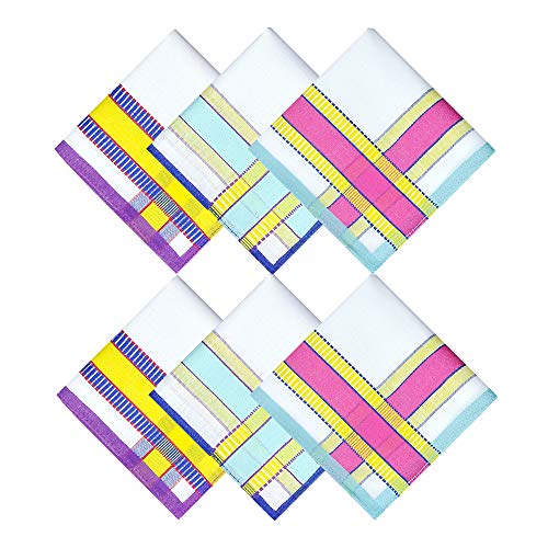 Men\'s Soft Cotton Handkerchiefs with Assorted Color 6 Piece Gift Set by Zenssia - Thumbnail 2