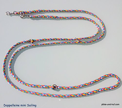 elropet Hundeleine f. kleine Hunde Doppelleine 2,80m 4fach verstellbar Sailing