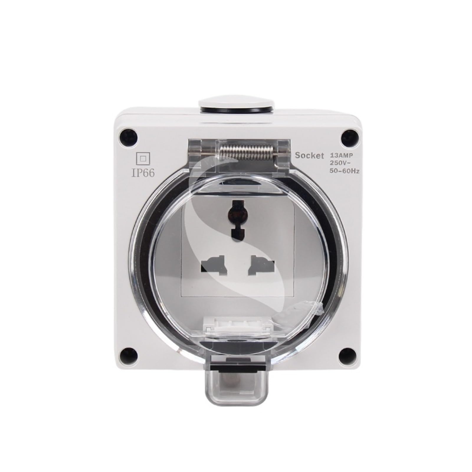 Prise étanche SPL66-U anti-court-circuit extérieur plastique PC 3 trous