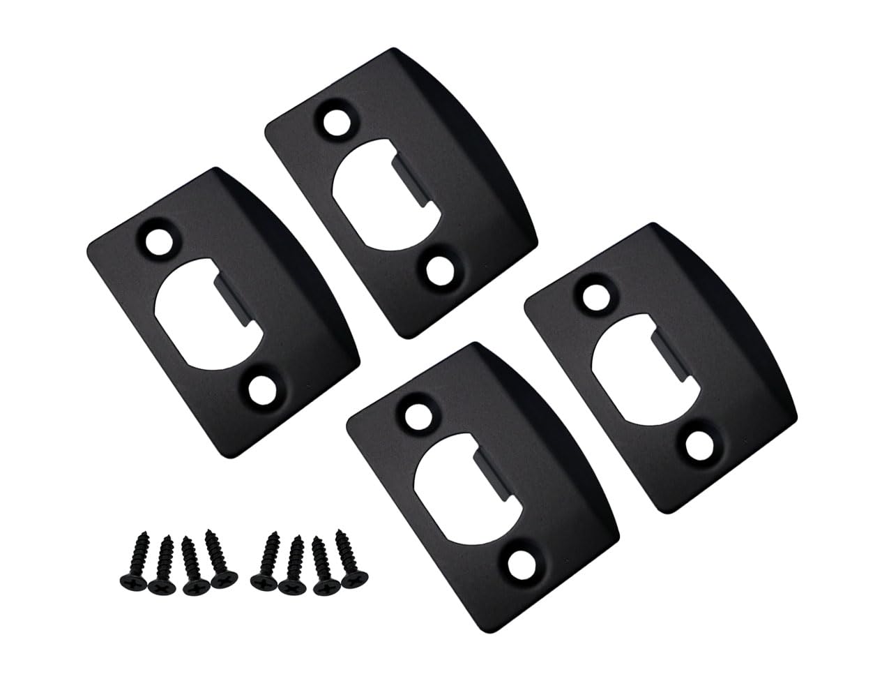 Gâche en laiton massif QCAA L 6,3 cm x l 4,5 cm noir mat lot de 4 pièces