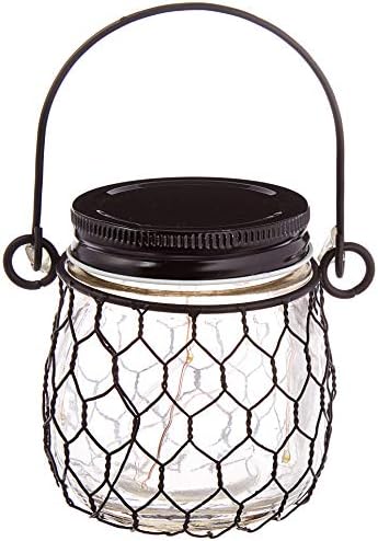 Everlasting Glow 3.75" H B/O Clear Mercury Jar Home Decor, 3.6InL x 3.6InW x 3.8InH, Black