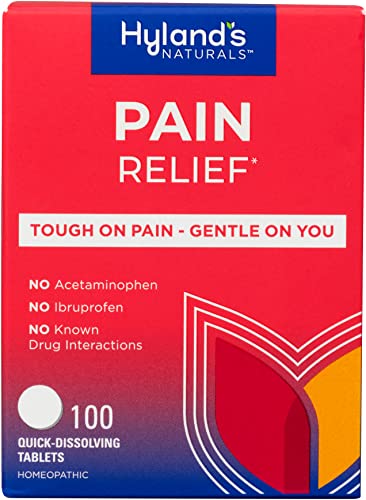 Hyland's Natural Pain Relief for Neck Back Shoulder Muscle and Joint Tablets, Safe & Natural, Quick Dissolving Tablets, 100 Count (Packaging May Vary)