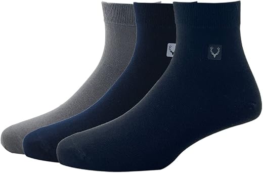 Allen Solly Mens Cotton Quarter Length Socks (Pack Of 3)